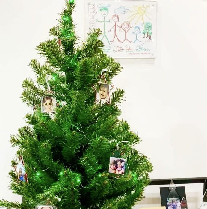 Ball, Tree, Gingerbread Frame Ornament S/3