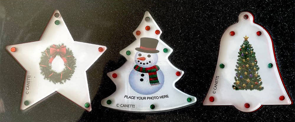 Star, Tree, Bell Frame Ornament