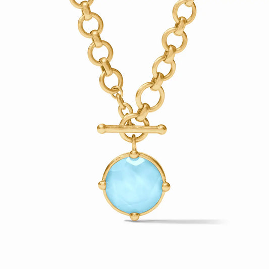 Honeybee Demi Necklace | 19in Chalcedony Blue