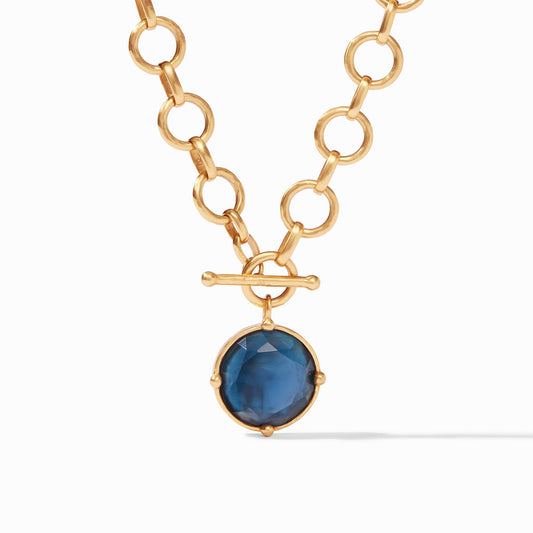 Bee Statement Necklace in Azure Blue