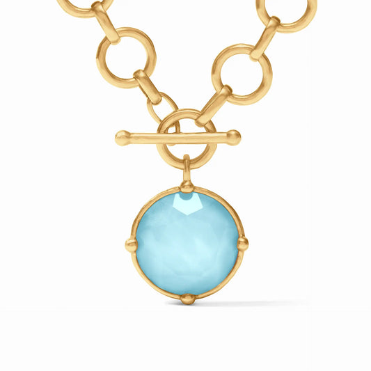 Honeybee Statement Necklace | Iridescent Capri Blue