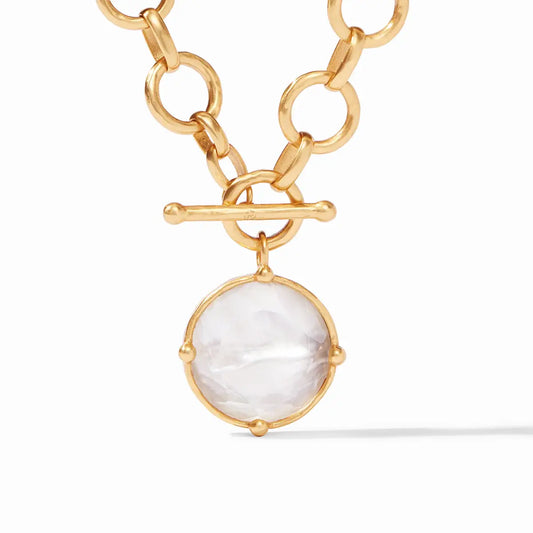 Honeybee Reversible Statement Necklace | 19in Iridescent Clear Crystal