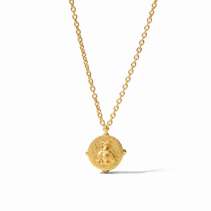Honeybee Solitaire Necklace | 16.5-17.5in Mother of Pearl