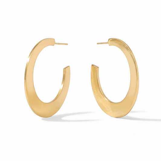 Luna Gold Hoop Earrings | 1.7in