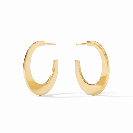 Luna Gold Hoop Earrings | 1.3in