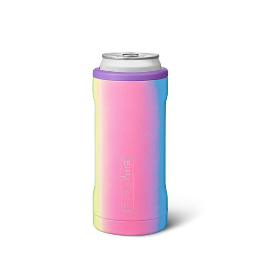 BruMate Glitter Slim Can Cooler Glitter Rainbow