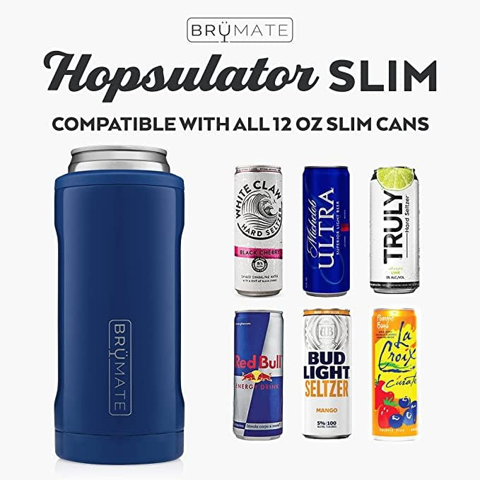 BruMate 12oz Slim Can Cooler Royal Blue