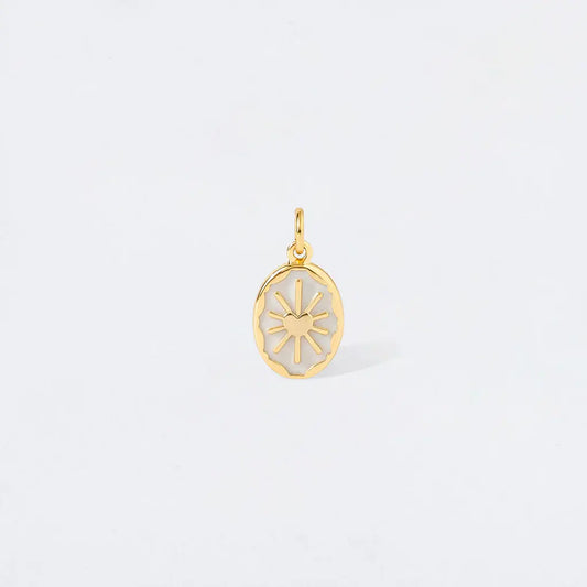 Radial Heart Charm Pendant