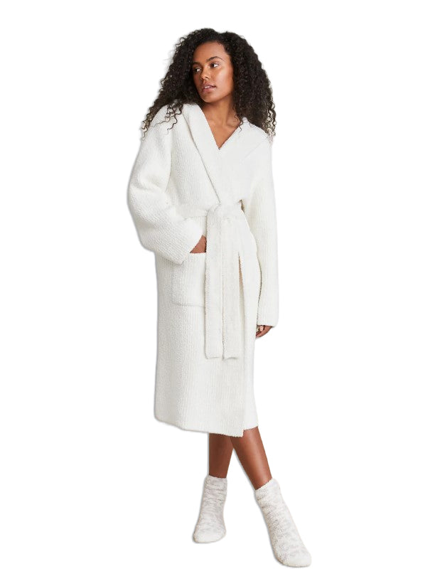 BFD CC Ribbed Hooded Robe CREAM