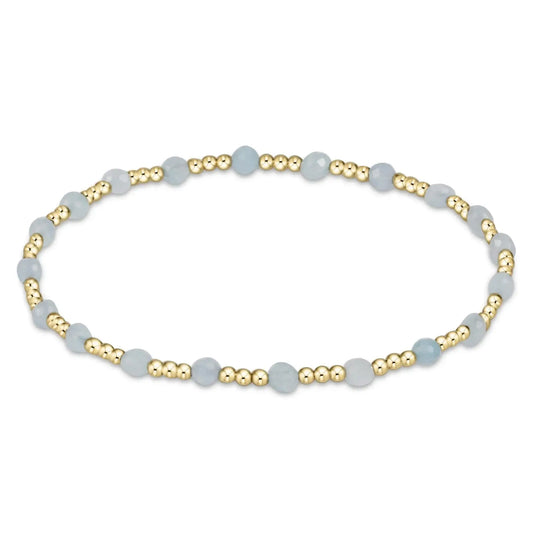 eNewton Extends Gemstone Sinceritey Bead Bracelet | Aquamarine 3mm