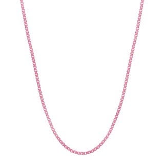 Pipa Chain Necklace, 16-8" Pink Painted