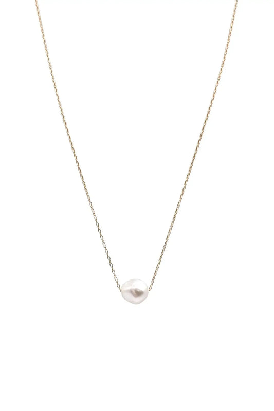 eNewton Admire Pearl Necklace Gold | 16in