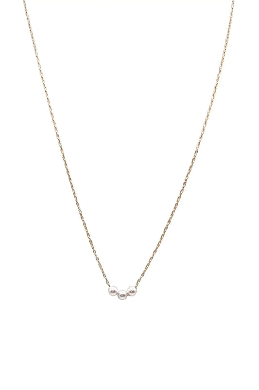 eNewton Joy Pearl Bead Gold Necklace | 16in