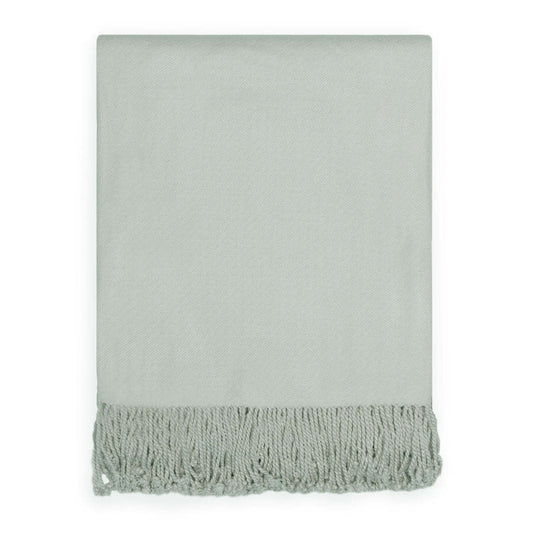 Fringed Throw Bamboo Rayon(50" X 70"-Sea Foam)