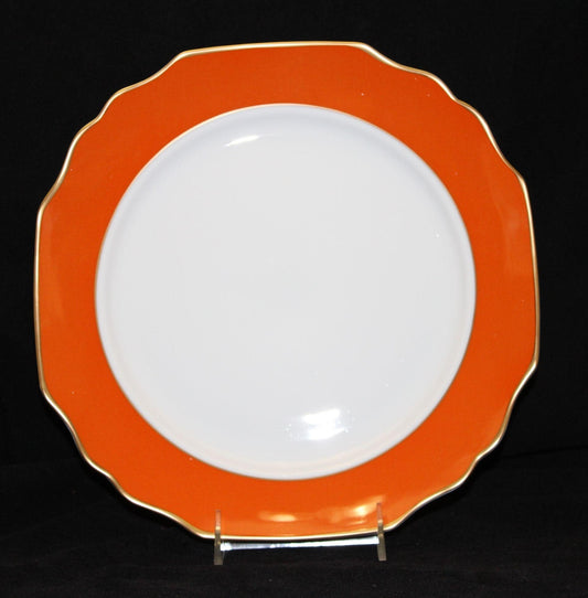 Georgian Colorsheen Ultra-White Gold Salad Plate | 8.5in Orange