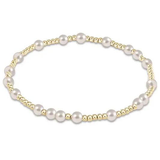 eNewton Extends Hope Unwritten Pearl 4mm Bead Bracelet