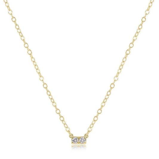 eNewton Diamond Significance Bar Necklace | Two 14k YG