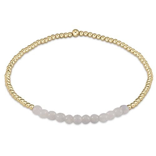 Gold Bliss 2mm Bead Bracelet Moonstone