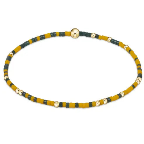 Hope Unwritten Bracelet |  Dark Green-Golden Yellow