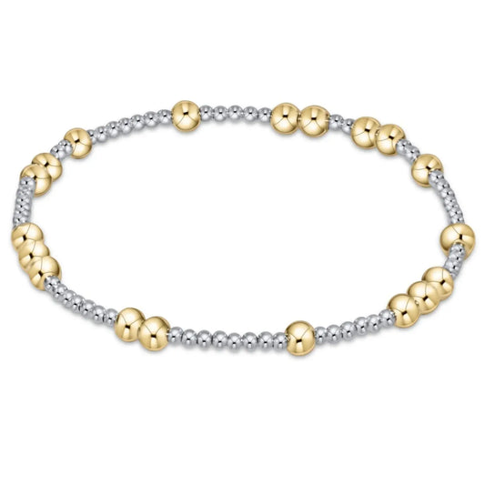 eNewton Hope Unwritten Bead Bracelet | 4mm Mixed Metal