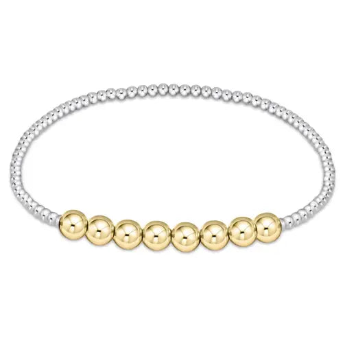 Classic 2.5mm Beaded Bliss Bracelet |  Mixed Metal