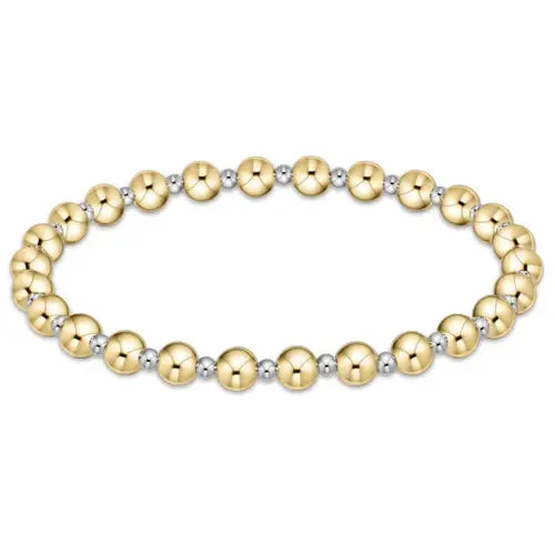 eNewton Classic Grateful Pattern Bracelet | 5mm Mixed Metal