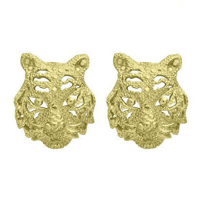 Gold Tiger Stud Earrings