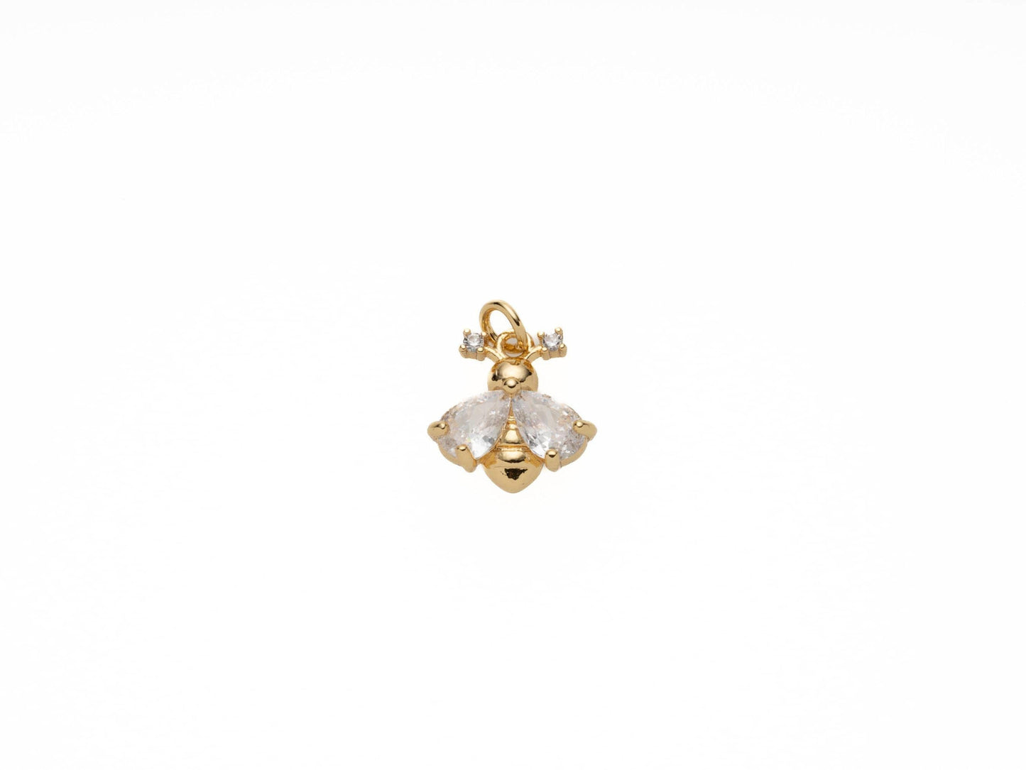 Crystal Wing Bee Charm Pendant