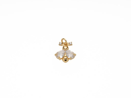 Crystal Wing Bee Charm Pendant