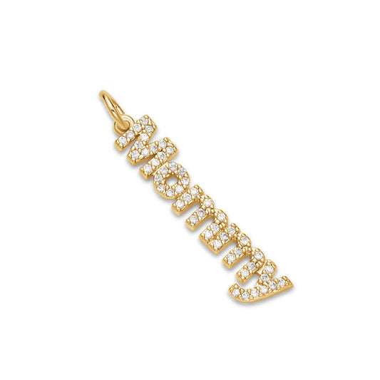 Crystal Mommy Word Charm Pendant