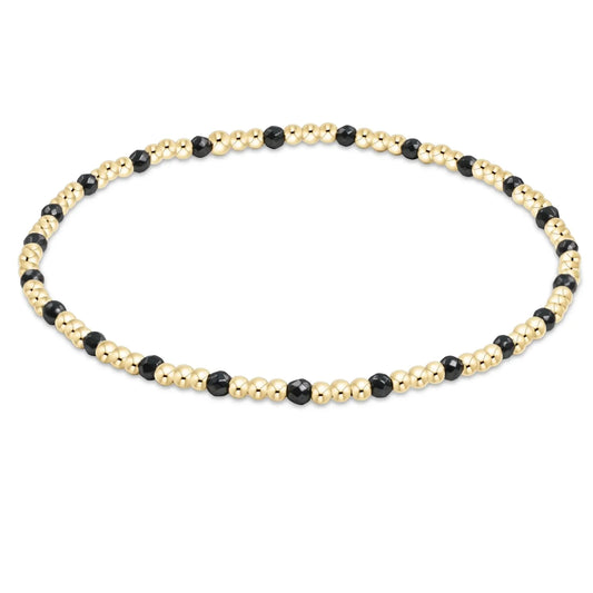 Gold Sincerity Gemstone Bracelet | Faceted Hematite