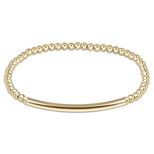 eNewton Classic Smooth Bliss Bar 3mm Bead Bracelet