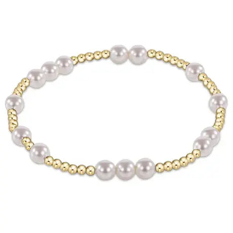 eNewton Extends Hope Unwritten Pearl 5mm Bead Bracelet