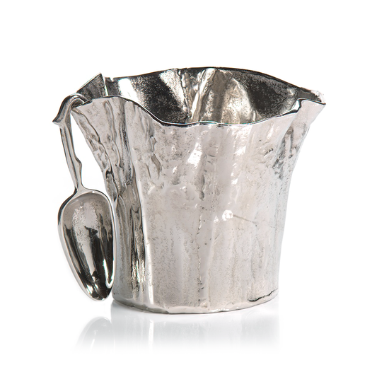 Tree Trunk Ice Bucket + Scoop | Aluminum