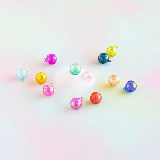 Rainbow Stubble Ball Ornament, Assorted