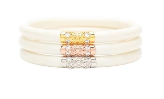 Budha Girl Three Kings All Weather Bangles S/3 Ivory S