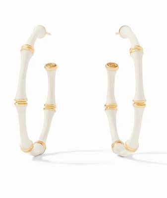 Bamboo Hoop-Ivory Enamel-M