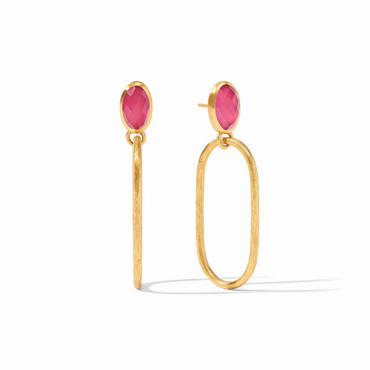 Ivy Statement Earrings | Iridescent Raspberry