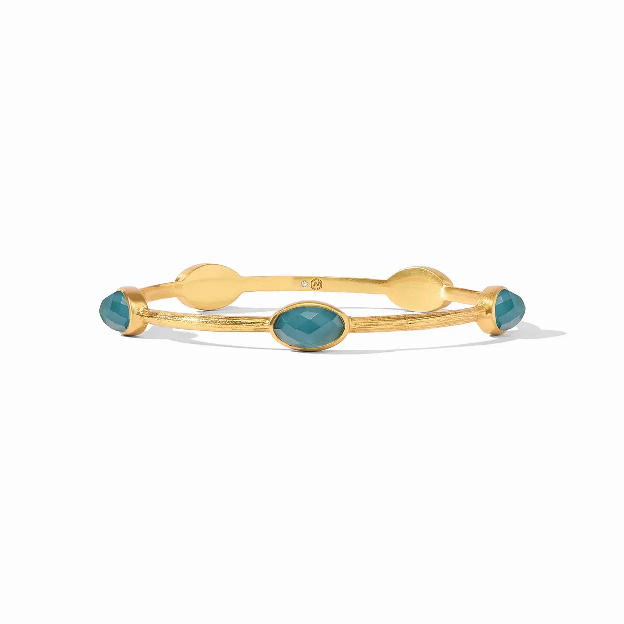 Ivy Stone Bangle | Iridescent Peacock Blue