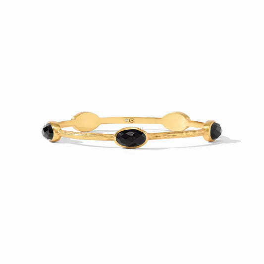 Ivy Stone Bangle | Obsidian Black