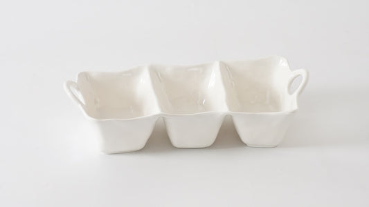 Melamine 3 Section Deep Handled Bowl | 16x7x4in