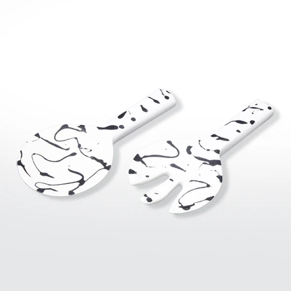 Resinware Handcrafted Salad Server Set | Jumbo 11.7in