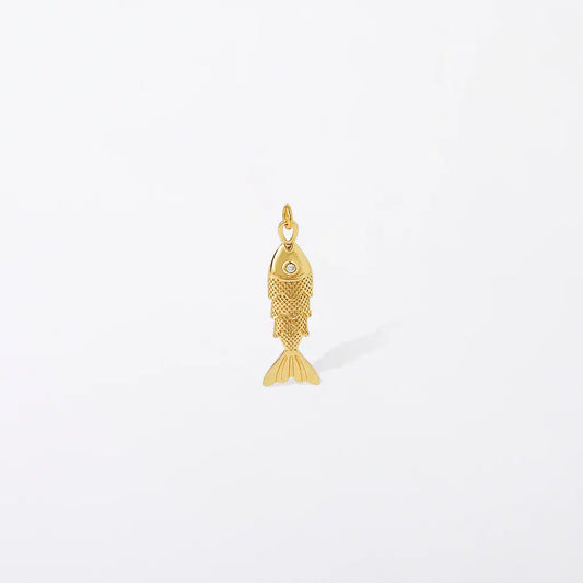 Gold Fish Charm Pendant