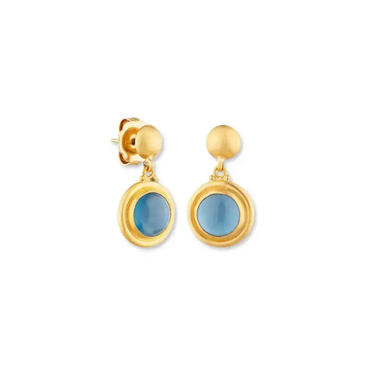 Jellybonbon London Blue Topaz Studs 22k