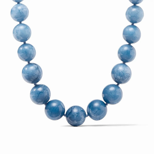Bonbon Statement Necklace | 19in Aqua Aura Blue
