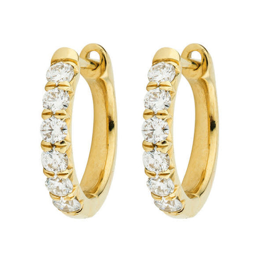 Diamond Pave Hoop Earrings