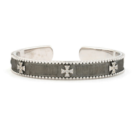 Silver Beaded Maltese Cuff