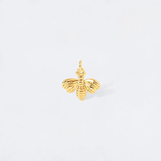 Gold Bumble Bee Charm Pendant
