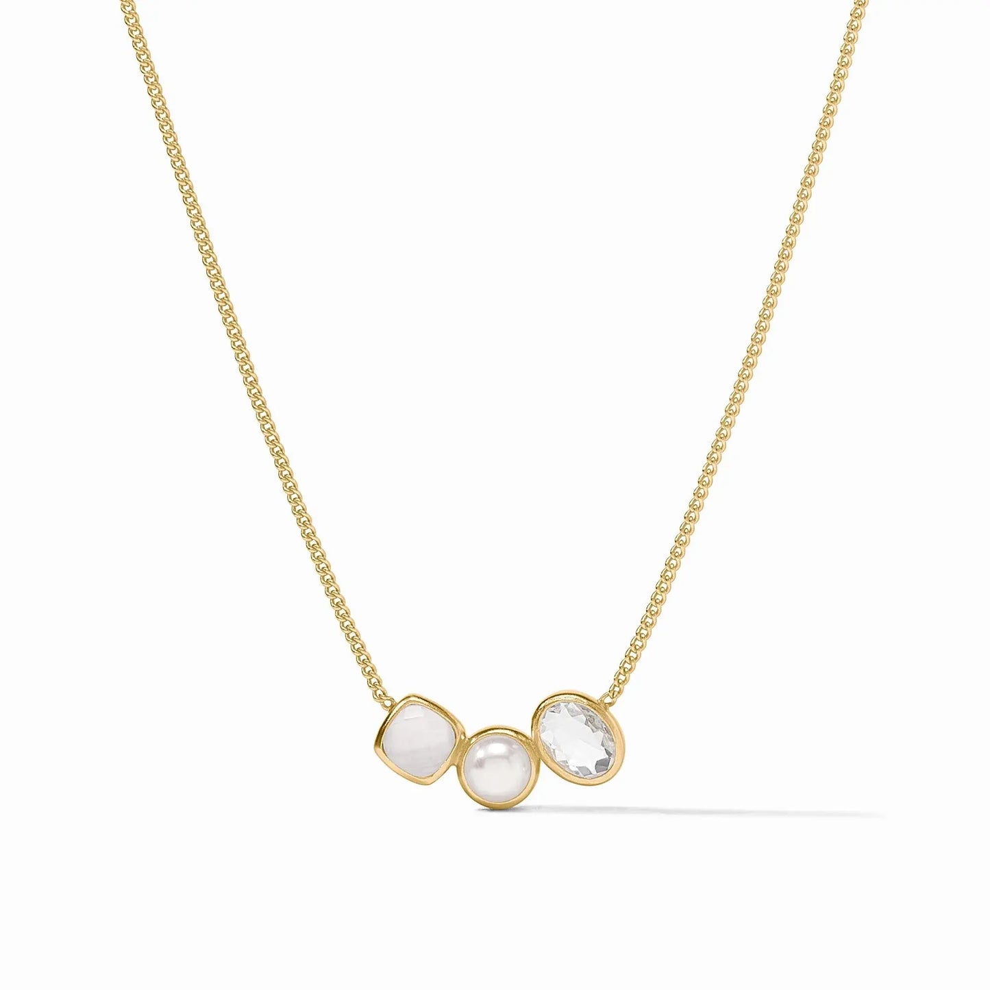 Kaleidoscope Delicate Necklace | 16.5-17.5in Iridescent Clear Crystal