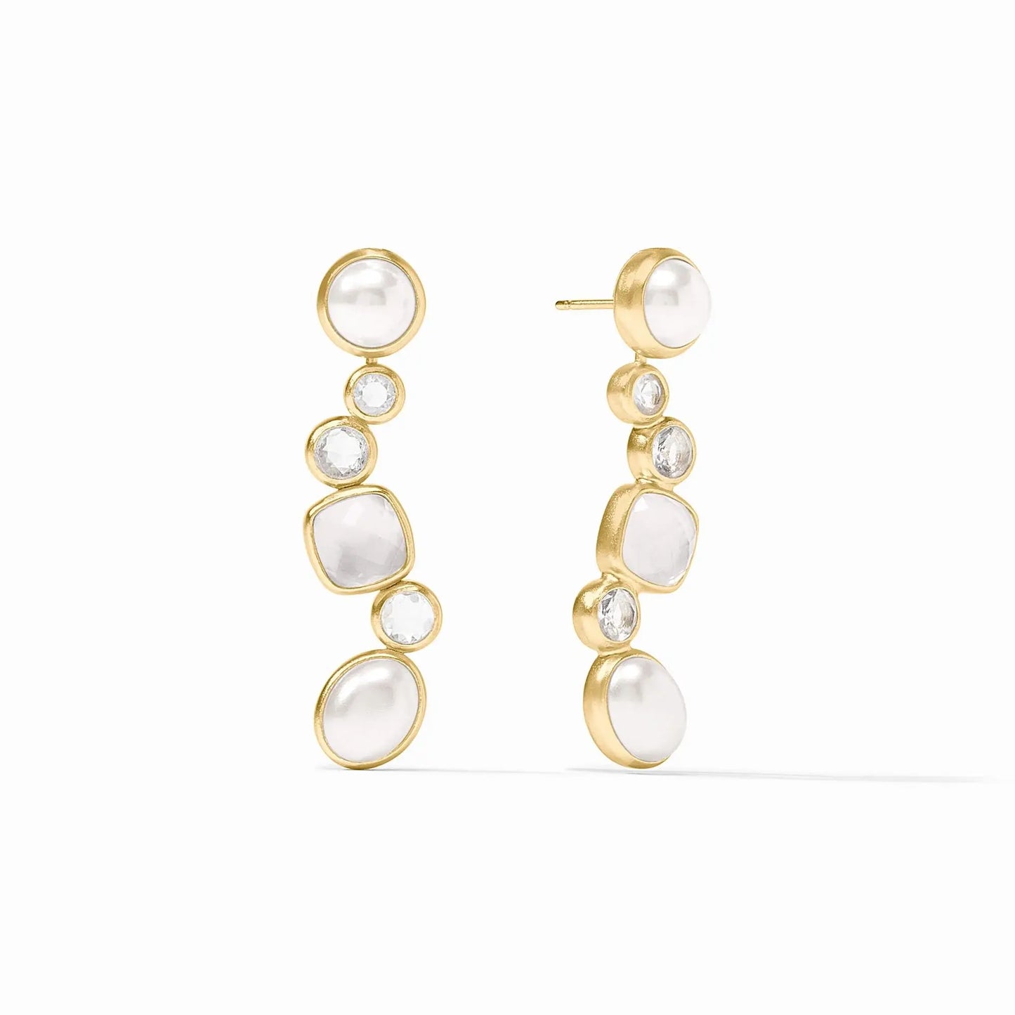 Kaleidoscope Earring Jackets | 1.9in Iridescent Clear Crystal